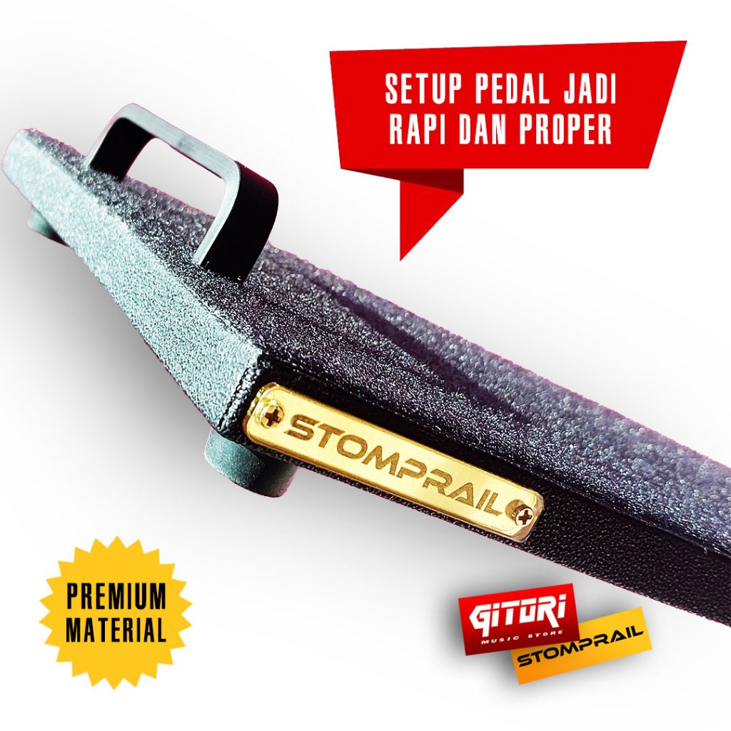 Pedalboard Stomprail Flat Pedal Board Flatboard Plywood Kayu Mahoni
