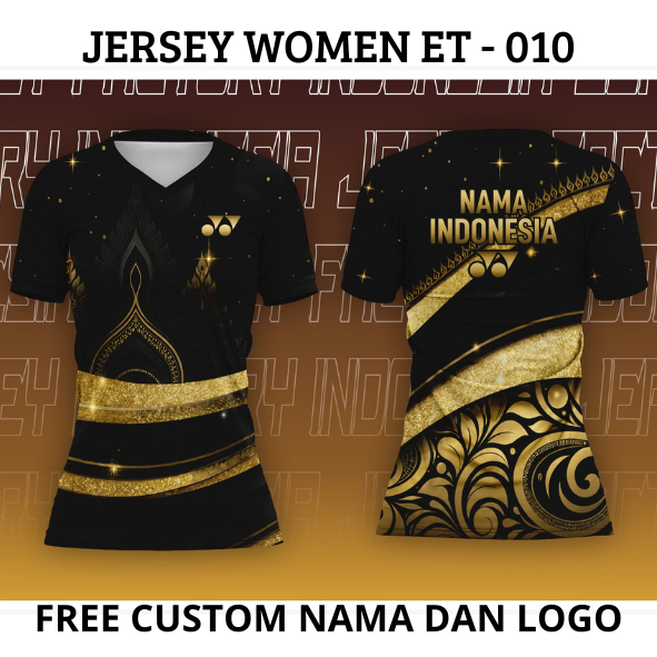 KAOS OLAHRAGA WANITA BADMINTON VOLLY JERSEY BAJU OLAHRAGA PRINTING WANITA DEWASA SIZE M-L-XXXL