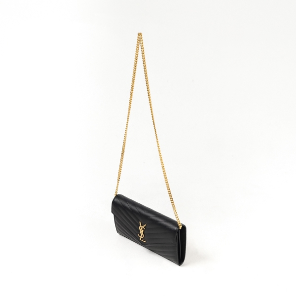 Tas YSL 22CM GHW CAVIAR BLACK WOC SHOULDER BAG 100% ORIGINAL