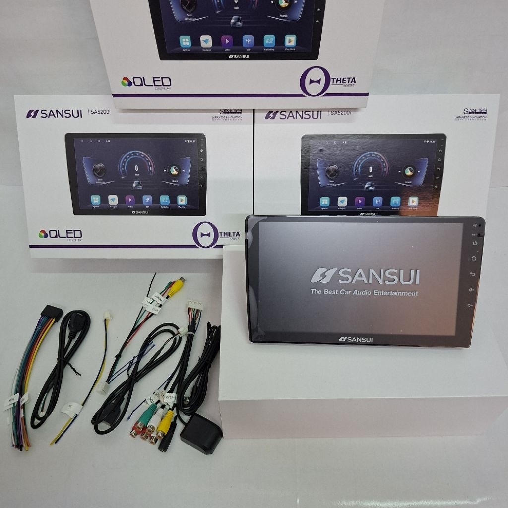Head Unit Android 9 inch Ram 4/128  SANSUI Layar QLED