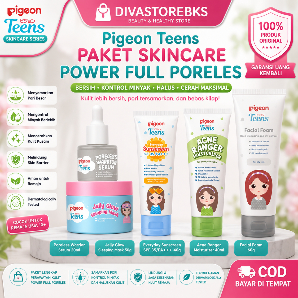 Paket Pigeon Teens Skincare Power Full Poreless