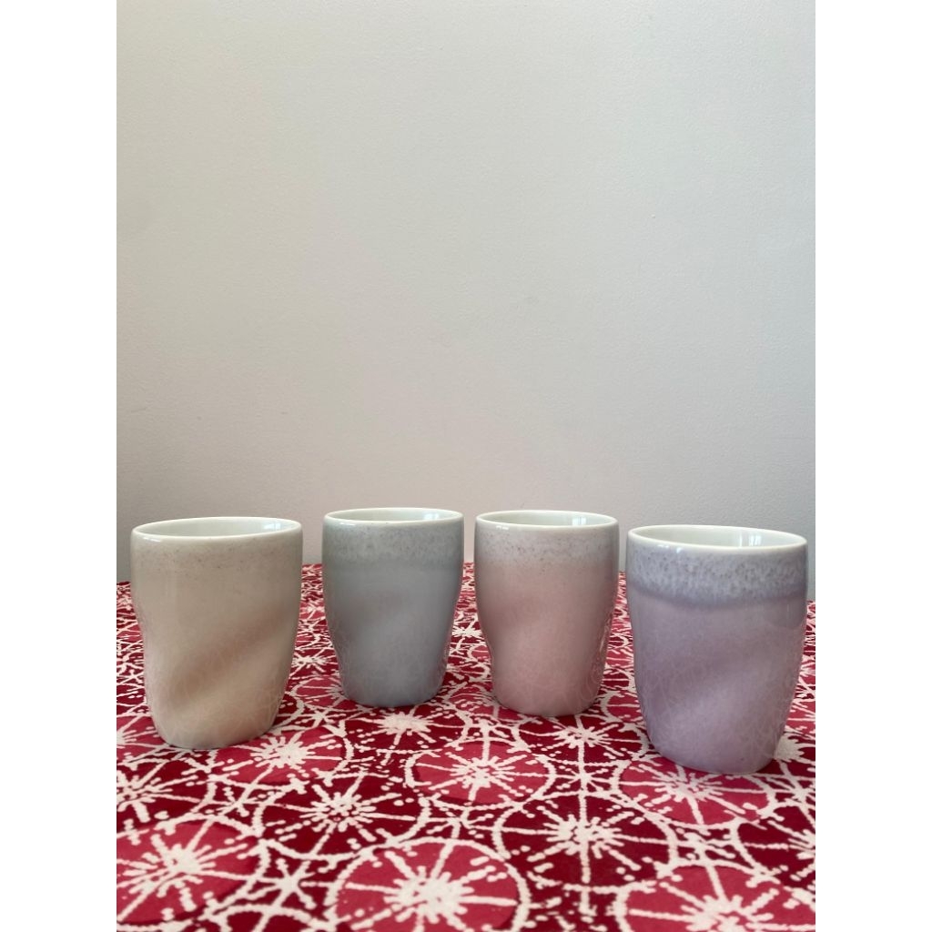 Gelas SANGO warna pastel sclupted
