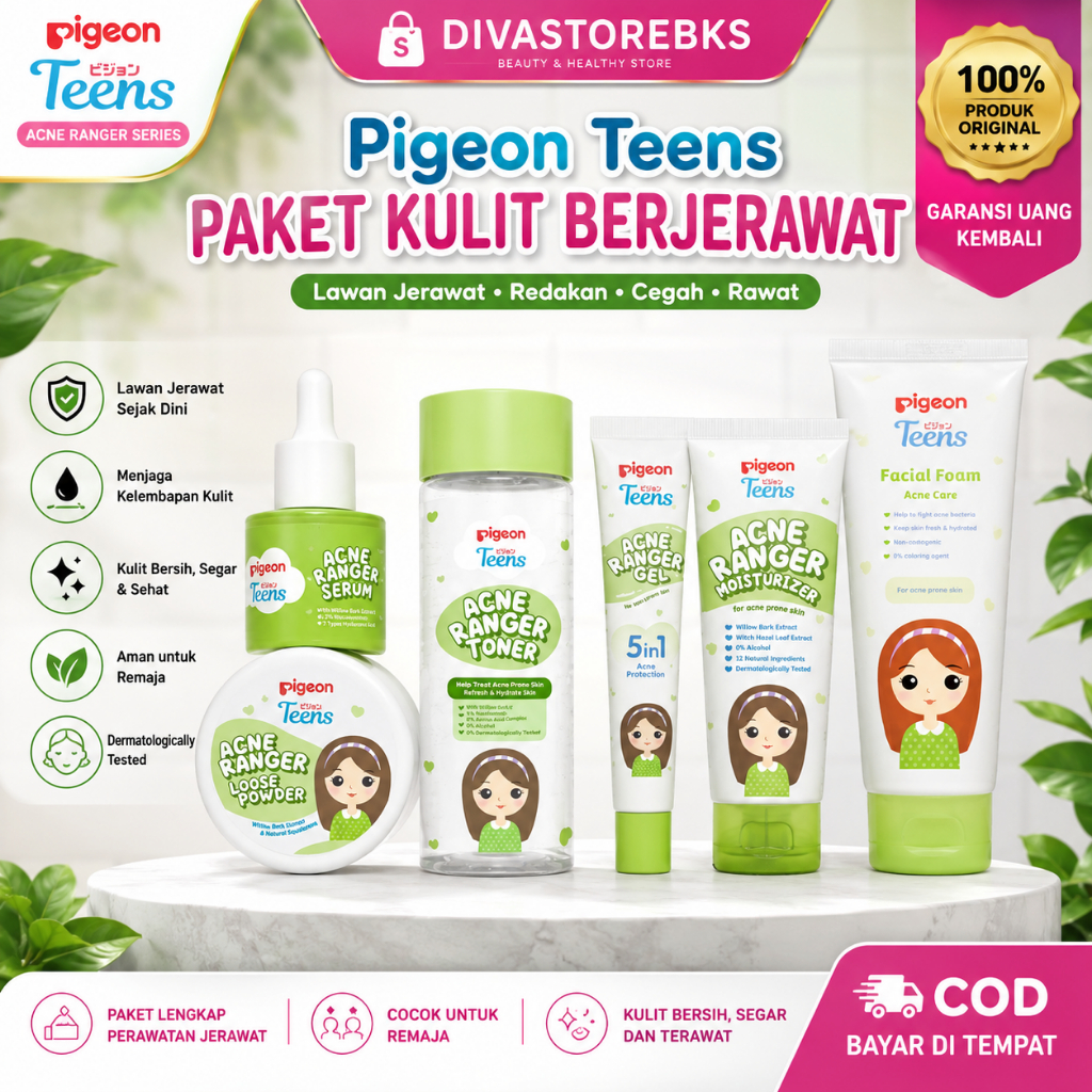 Paket Pigeon Teens Skincare Kulit Jerawat