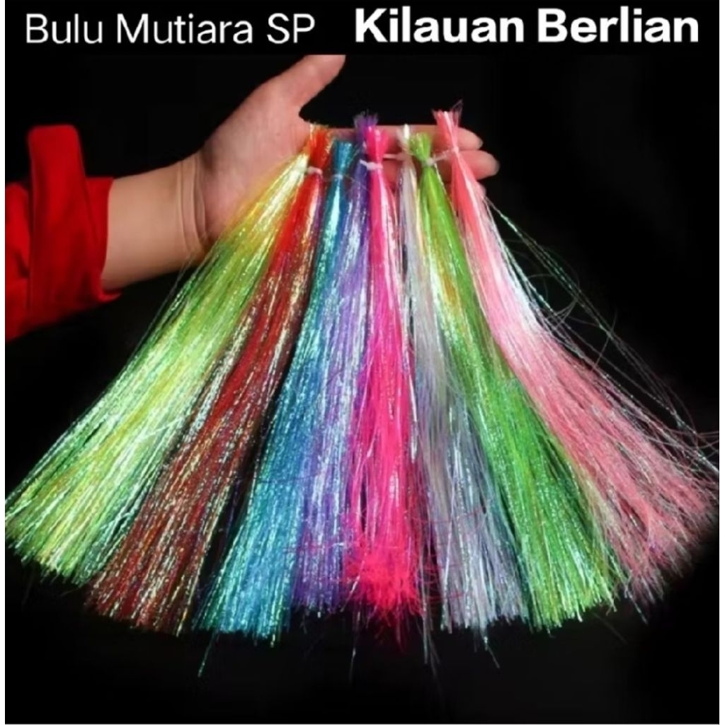 Bulu mutiara kilat berlian umpan pancing assist hook bulu kotrek bulu umpan sabiki umpan bulu mutiar
