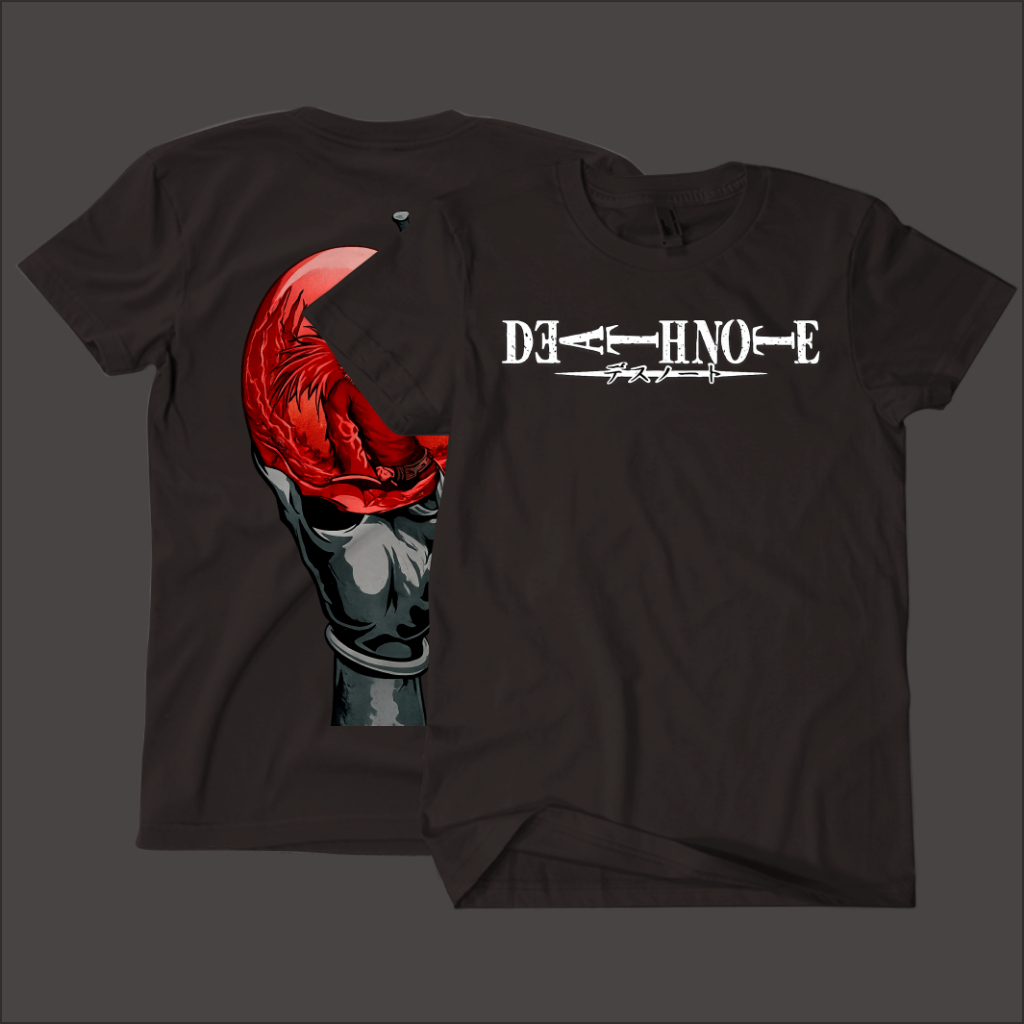 TSHIRT ANIME DEATH NOTE TSHIRT UNISEX TSHIRT DISTRO TSHIRT DEATH NOTE HITAM TSHIRT STREETWEAR DEATH 
