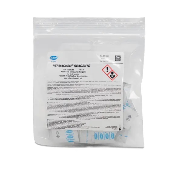 Hach 2395266 Ammonia Salicylate Reagent Powder Pillows 5mL 50/pk