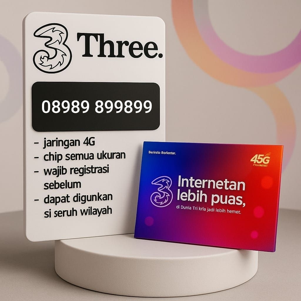 Nomor Cantik Indosat Tri Angka Hoki Delapan Sembilan 899899