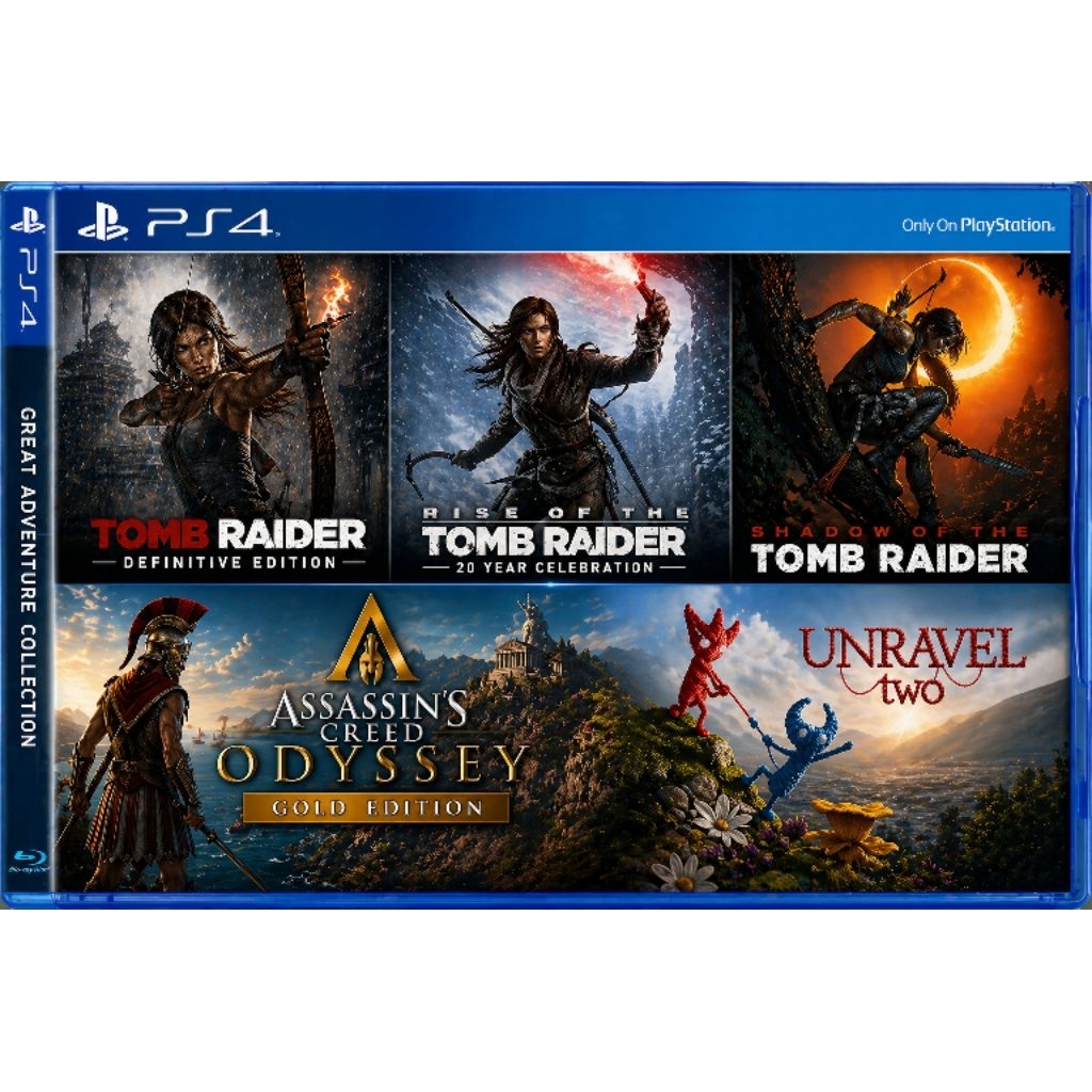 paket bundles 5 game ps 4 game digital sharing
