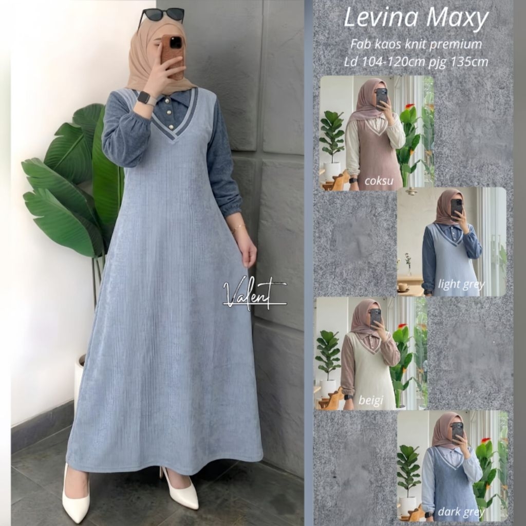 lotus levina dress kaos knit premium by valent gamis jumbo ld 120 cm dress busui gamis bigsize gamis