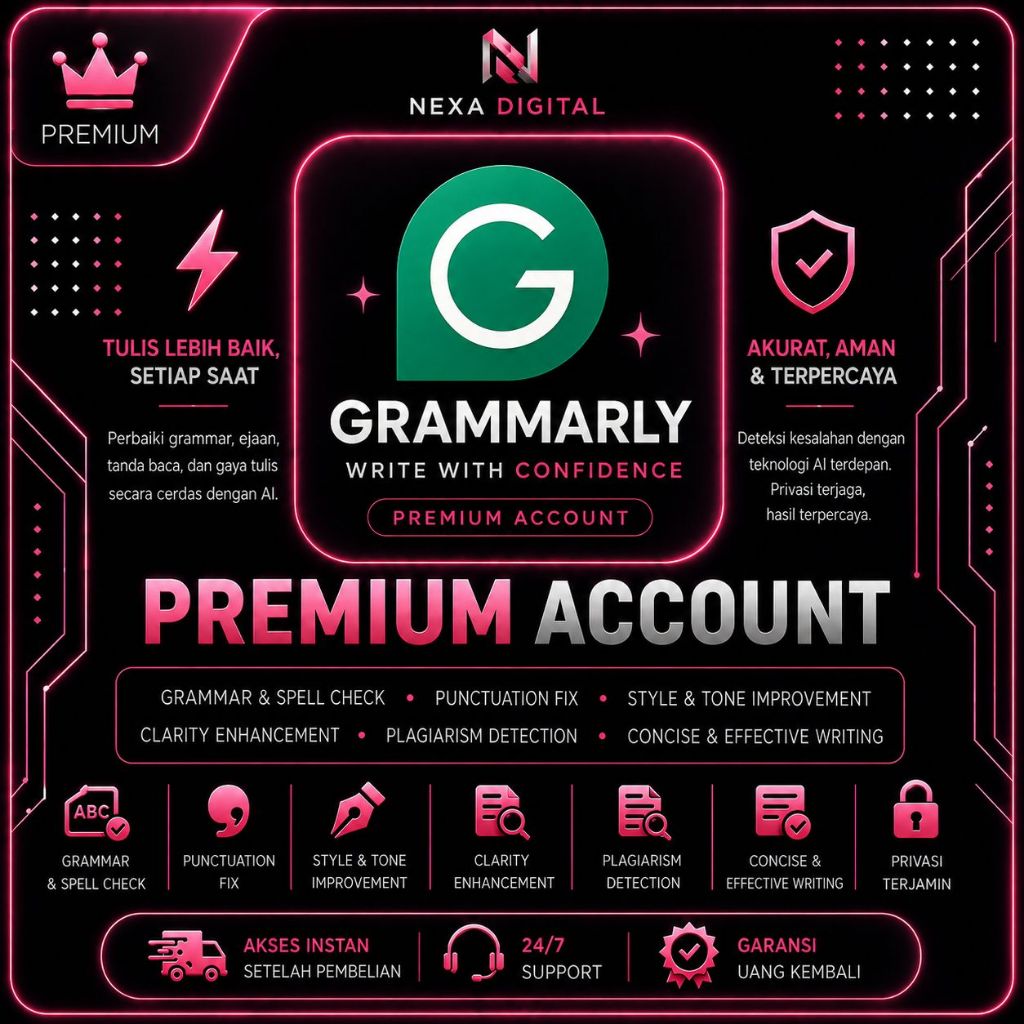 Grammarly Premium Account Lifetime FULL GARANSI Grammar Premium