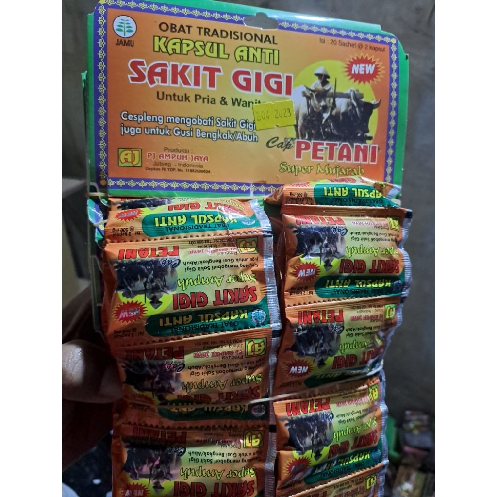 paket 10 renteng sakit gigi cap petani