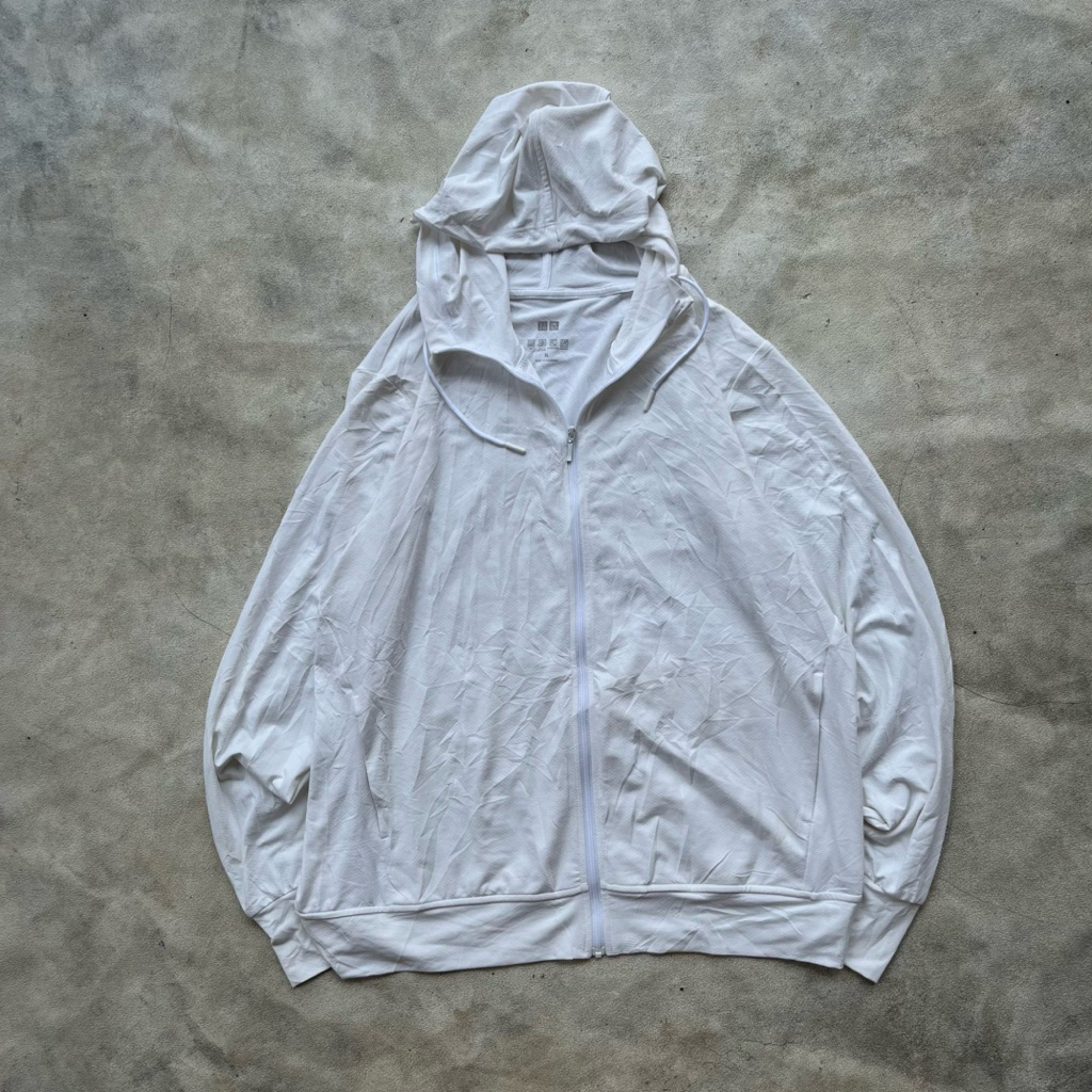 Uniqlo AIRIsm Jacket Mesh Hoodie Proteksi Anti UV
