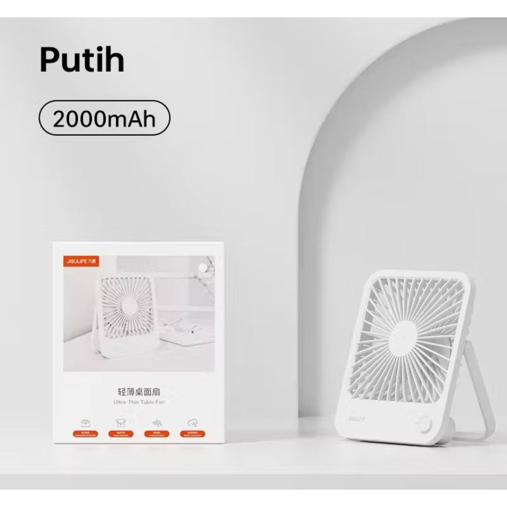 JISULIFE Kipas Angin Meja Bisa Digunakan Sebagai Power Bank Kipas Angin Kecil Super Senyap Untuk Pen