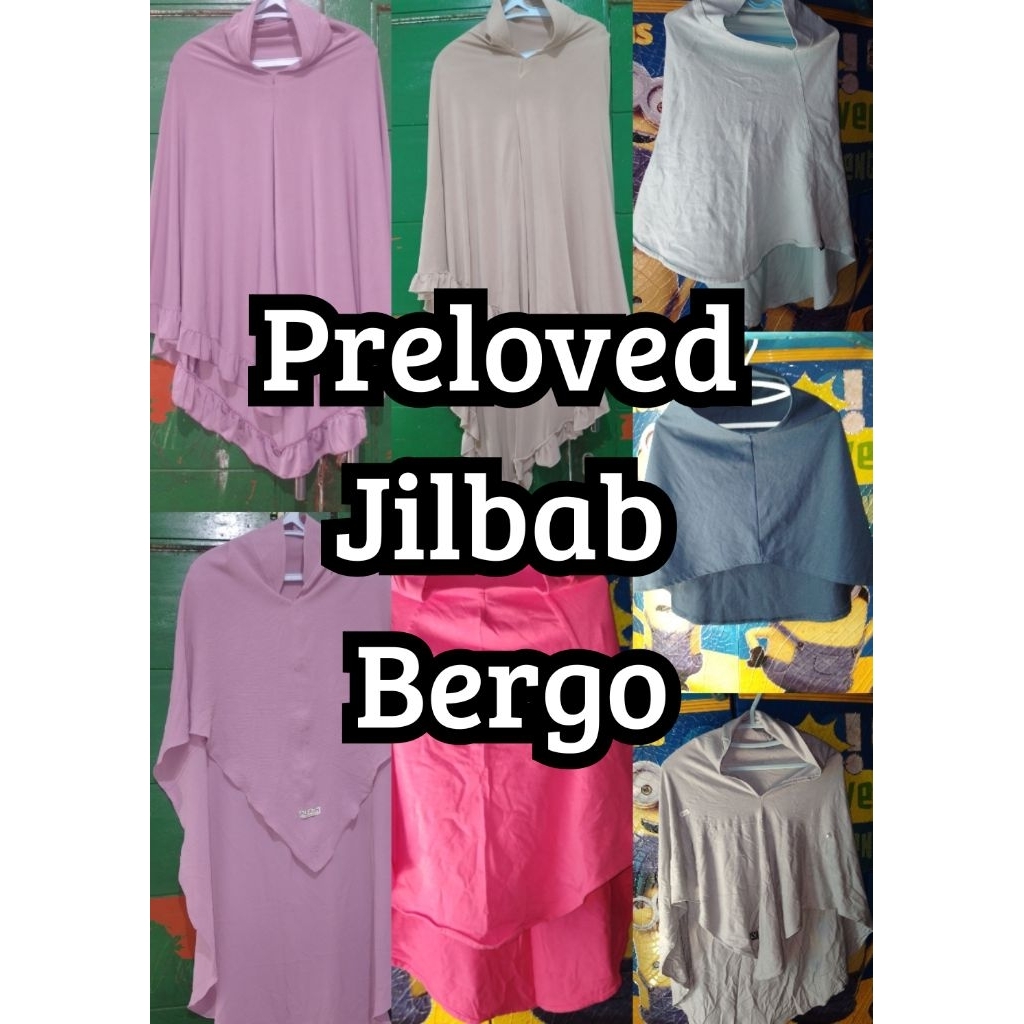 Bergo Pendek, Syari & Khimar Preloved Terawat Murah Layak Pakai