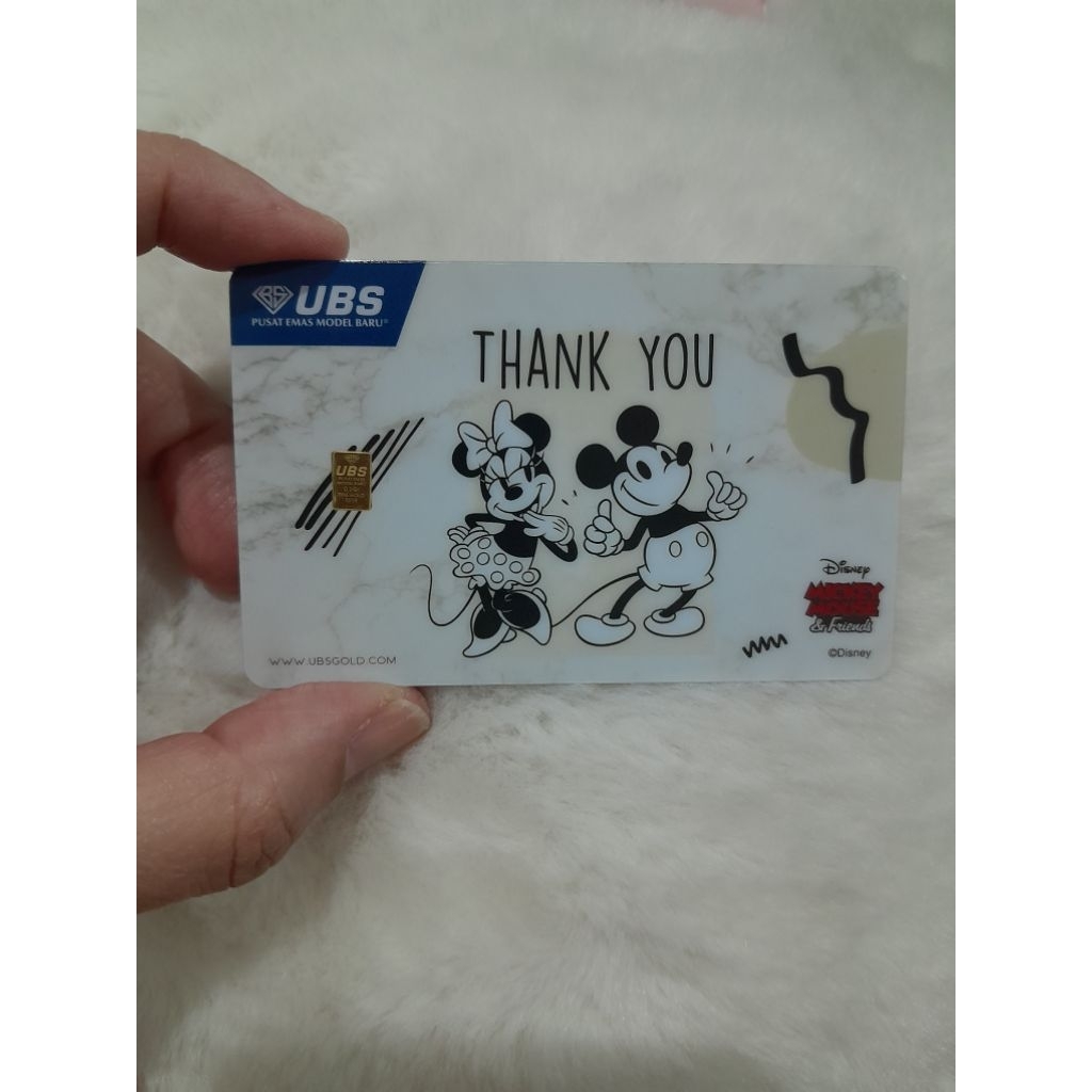UBS Gold 0.1 gram disney mickey thank you