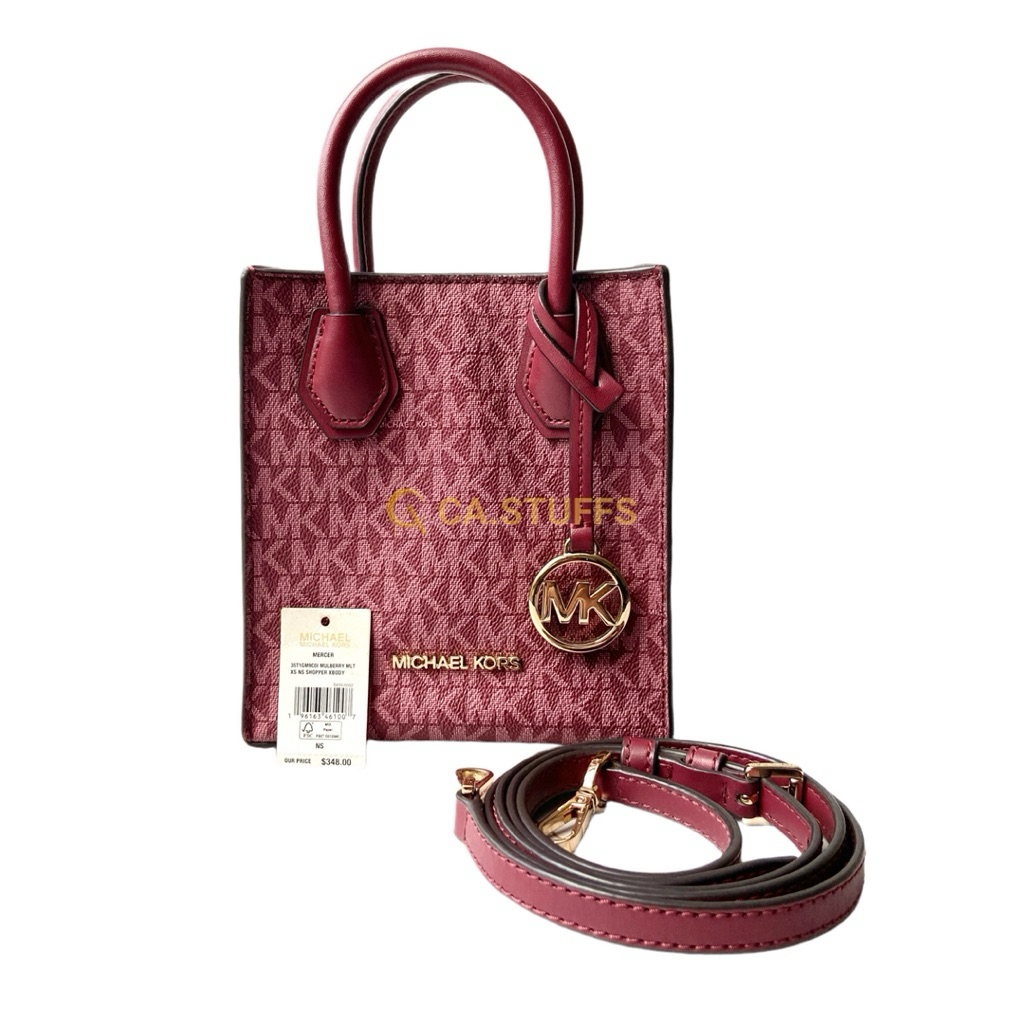 Preloved Michael Kors MK Mercer XS Signature Crossbody Bag in Mulberry Multi