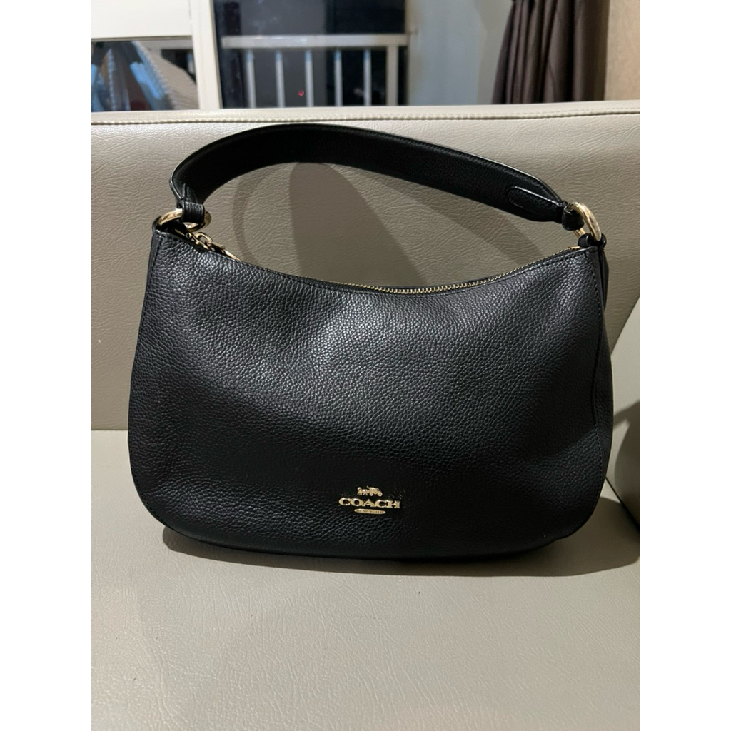 PRELOVED Tas Bahu Wanita Coach Teri Willow Black CV933