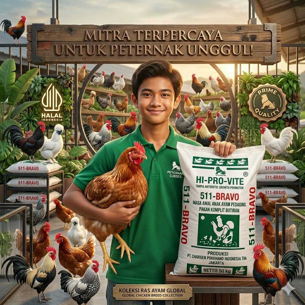 500grm Pur ayam 511 BRAVO Pakan Ayam