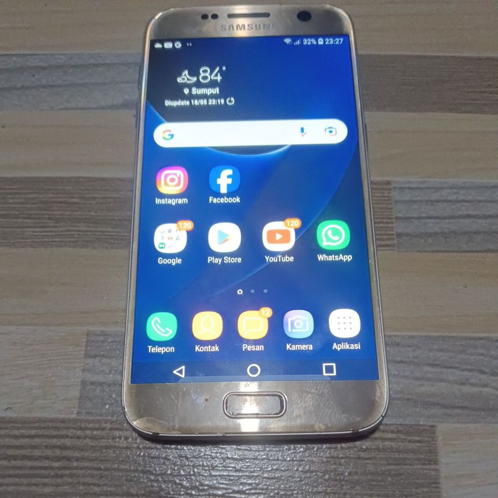 HP SAMSUNG S7 FLAT (SM-6930) RAM 4/32 GB SECOND NORMAL (KET. BACA DISKRIPSI)