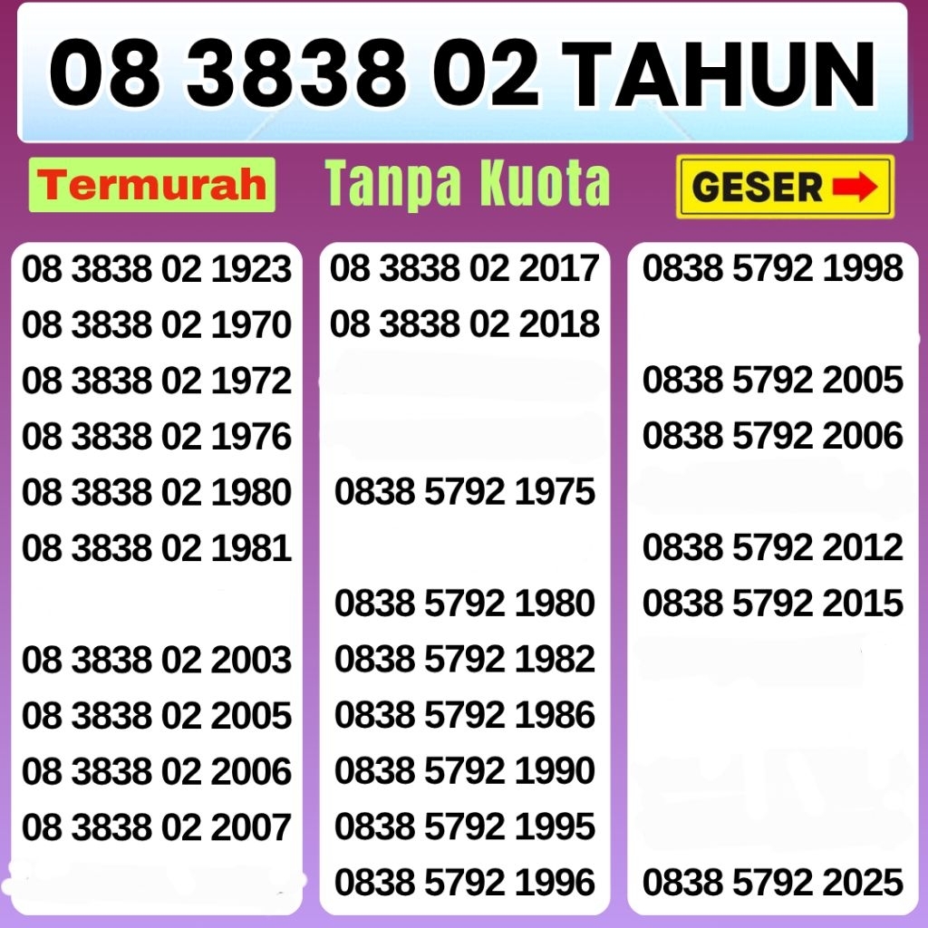Nomor Cantik Axis Tahun Lahir Nomor Cantik Axis Tahun Lahir Kartu Perdana Axis Tsel Red Telkomsel 5g