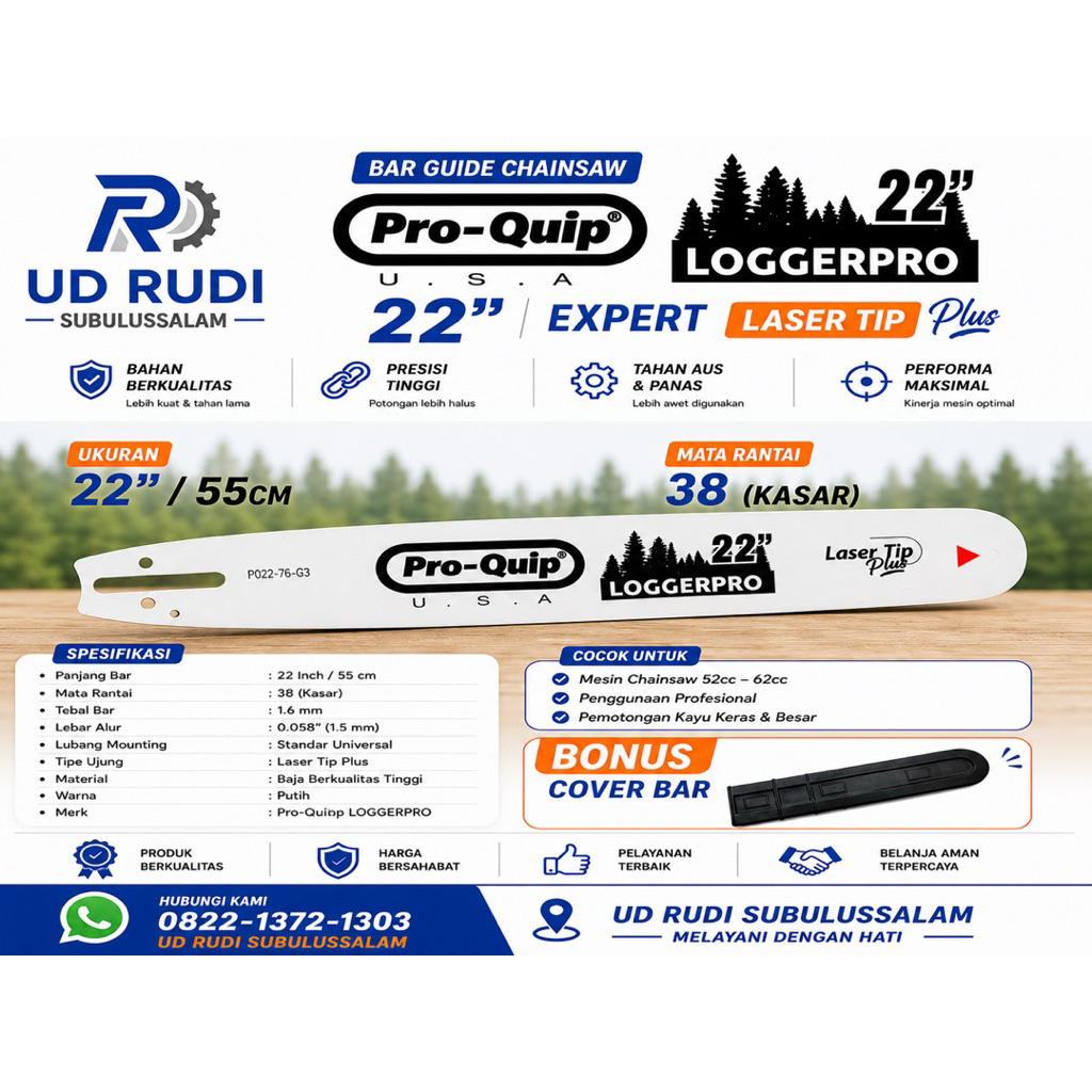 BAR BAJA CHAINSAW 22 PRO-QUIP (ORIGINAL )