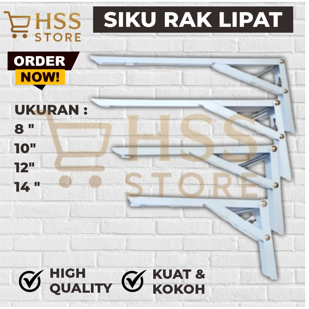 Siku Rak Lipat / Siku Rak Lipat Dinding Tebal / Bracket Siku Rak Lipat / Siku Rak Lipat Kuat KOKOH