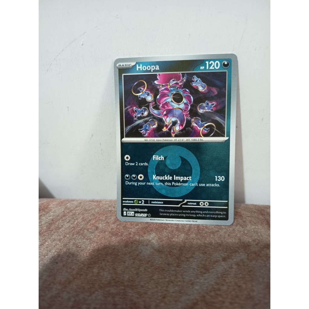 Kartu pokemon TCG English Reverse holo original (hoopa)