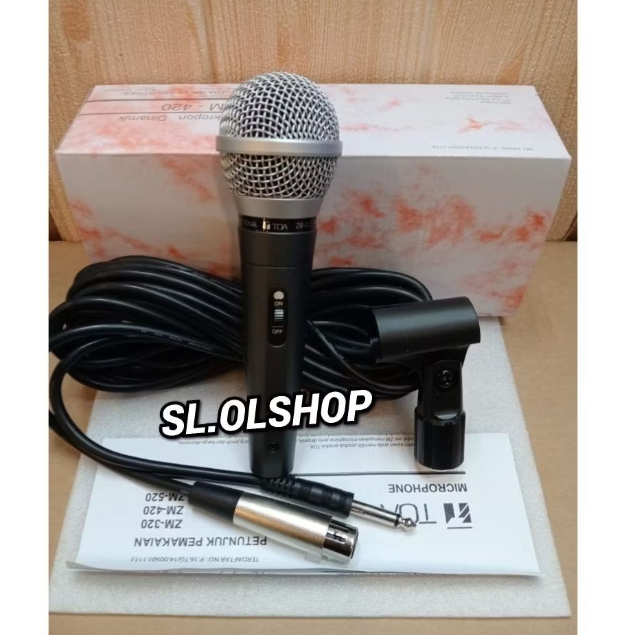 DYNAMIC MIC TOA ZM420/MIKROFON KABEL TOA ZM 420 Original
