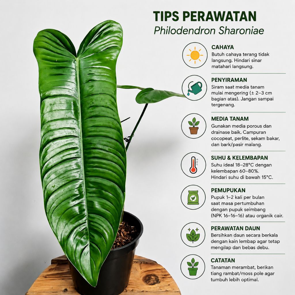 Tanaman Hias Philodendron Sharoniae - Philo Sharoni