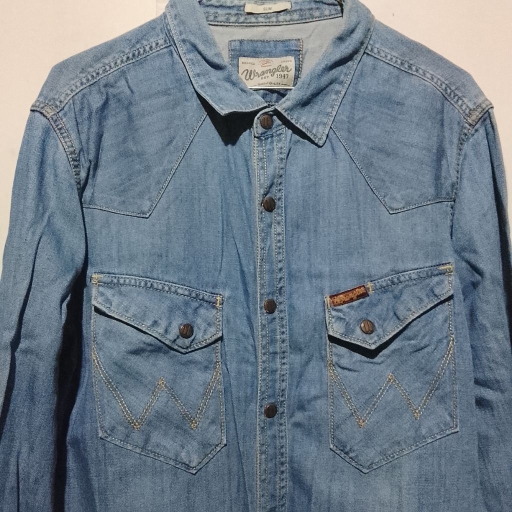 preloved kemeja jeans Wrangler original