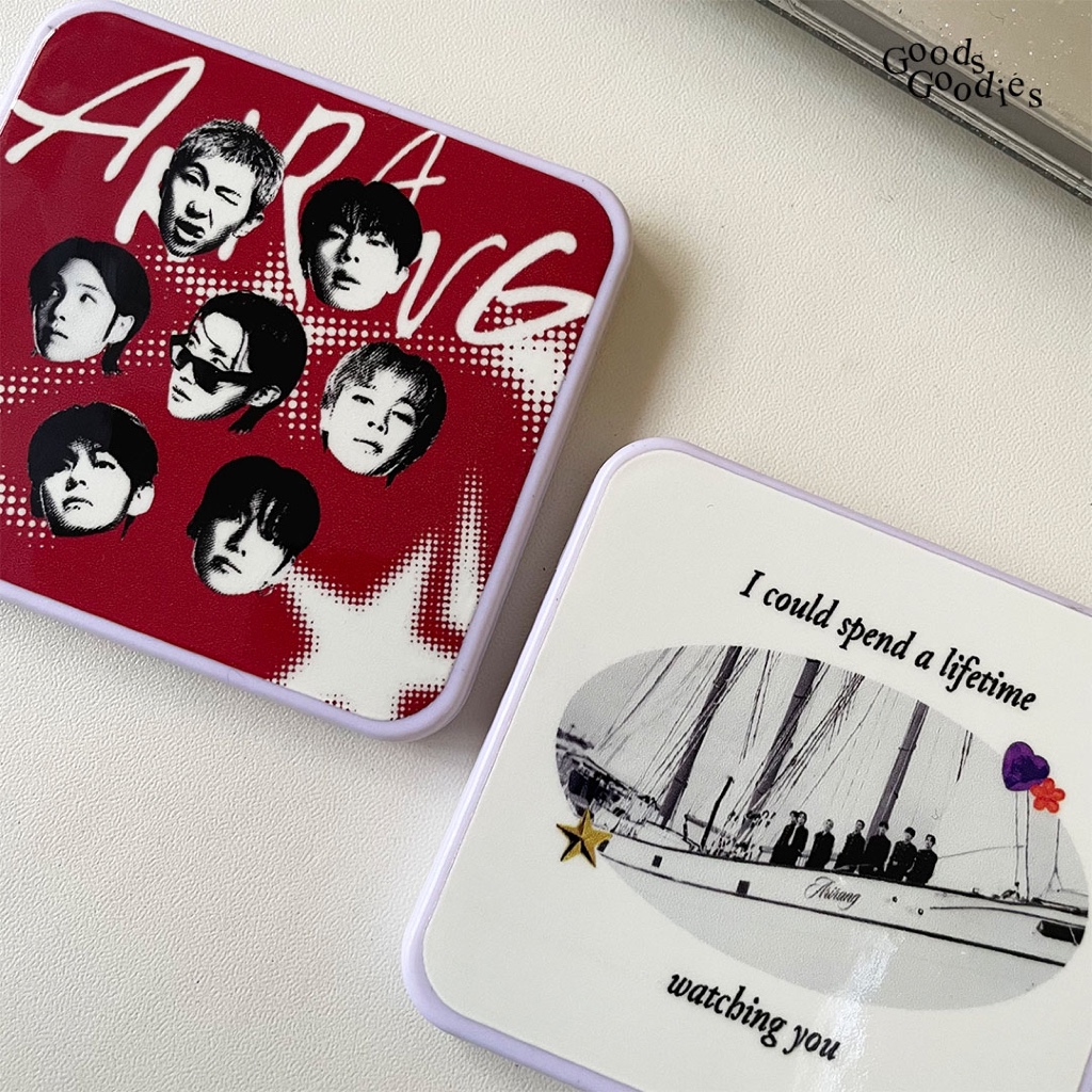 goodsgoodies Cermin Mini Lipat BTS Arirang Edition / Cermin Lipat Dua Sisi Kpop RM Jin Suga J-Hope J