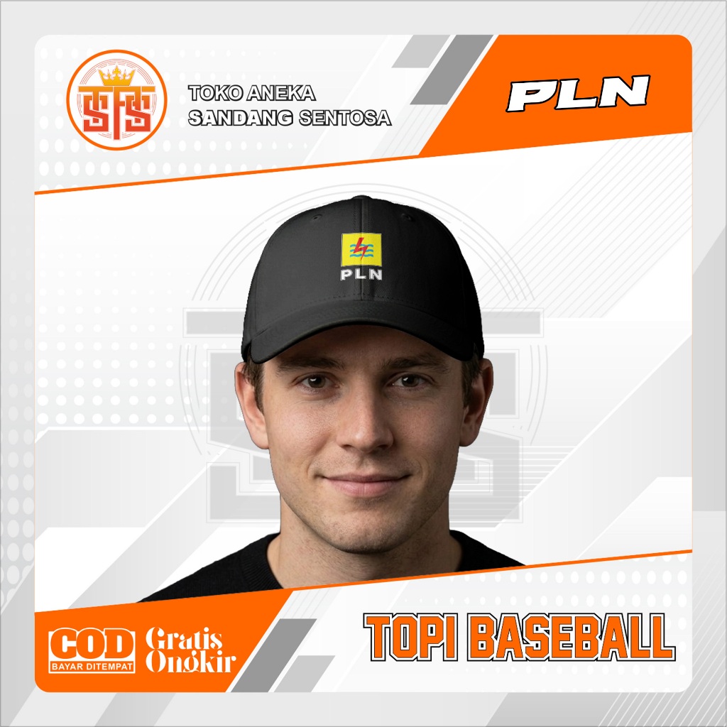 Topi Baseball PLN (Perusahaan Listrik Negara) | Topi Instansi Komunitas Lapangan Outdoor Casual Spor
