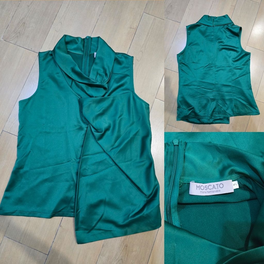 moscato top silk in green
