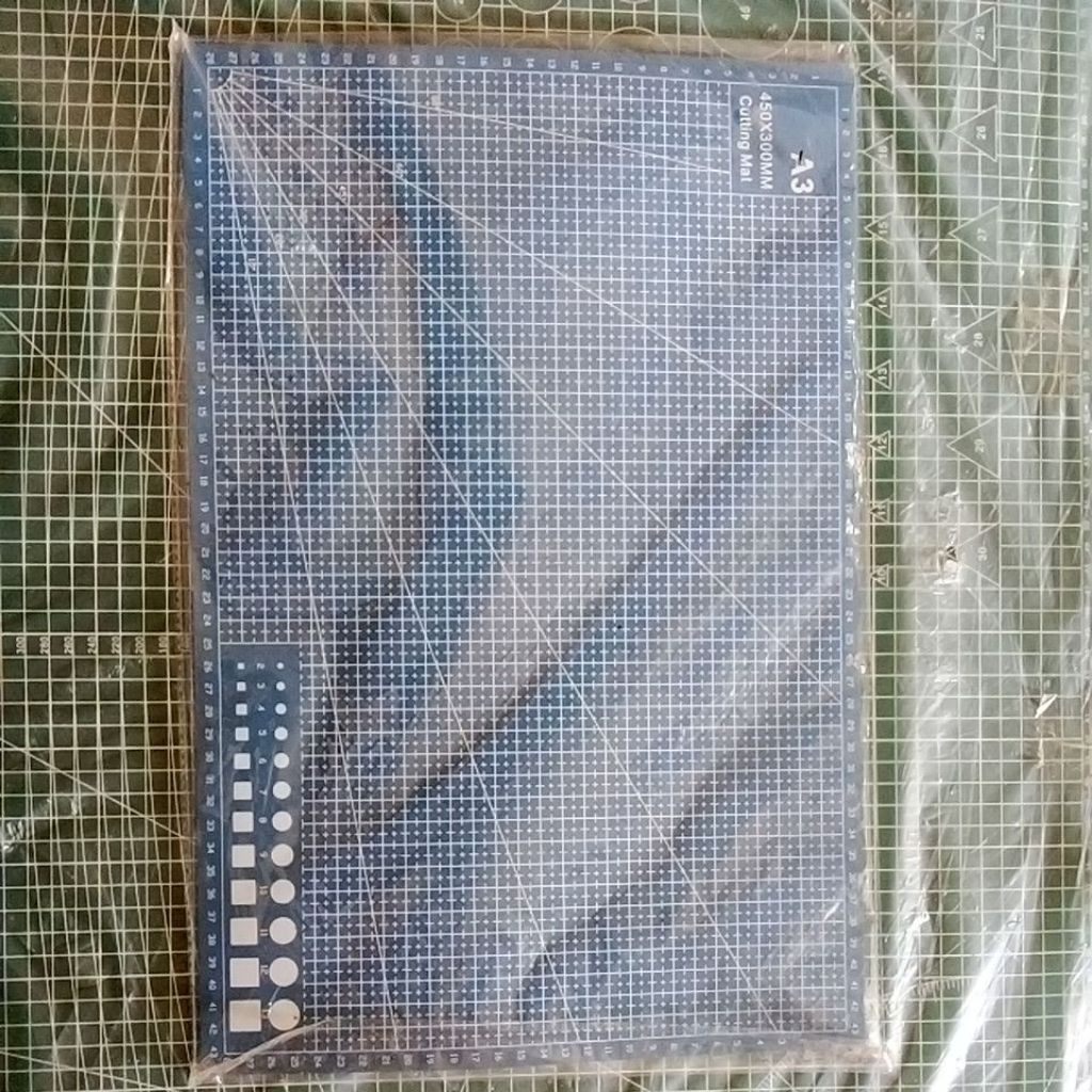alas potong kertas A3 cutting mat pvc biru
