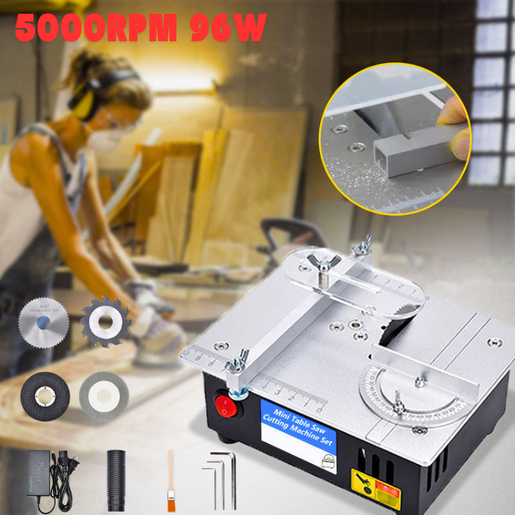 COD Gergaji Meja Mini Table Saw Multifungsi Angkat Presisi DIY Mata Gergaji Gerinda Alat Pemotong