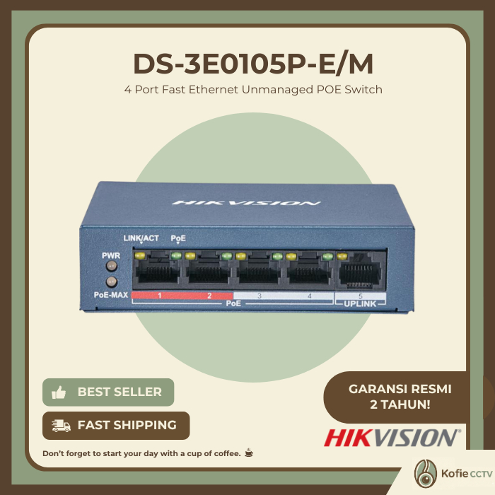 HIKVISION Switch hub POE hikvision DS-3E0105P-E/M