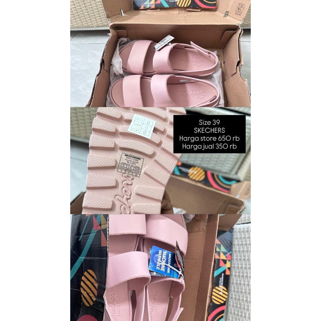 SKECHERS FLAT SHOES / SANDAL TALI / SLIP ON SZ 39 ORIGINAL SKECHERS BNIB