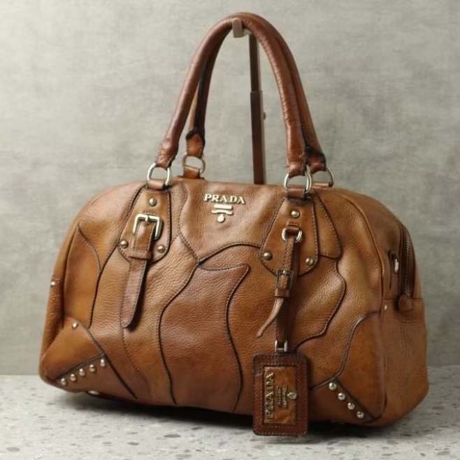 ALS-178 Prada Vintage Speedy Bag Leather Brown Tas Kulit Asli Shoulder Bag Premium Rare Vintage