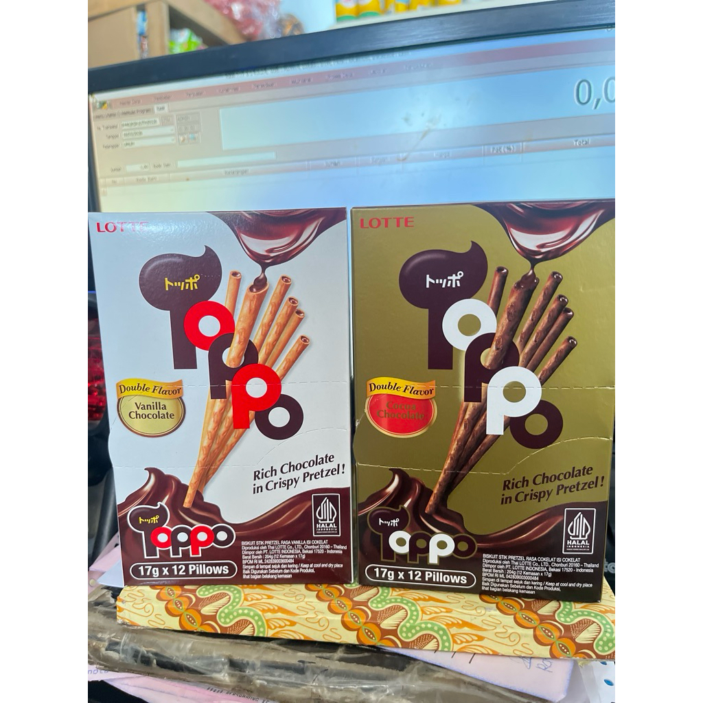 Lotte Toppo Stik Coklat 12pcs 17g