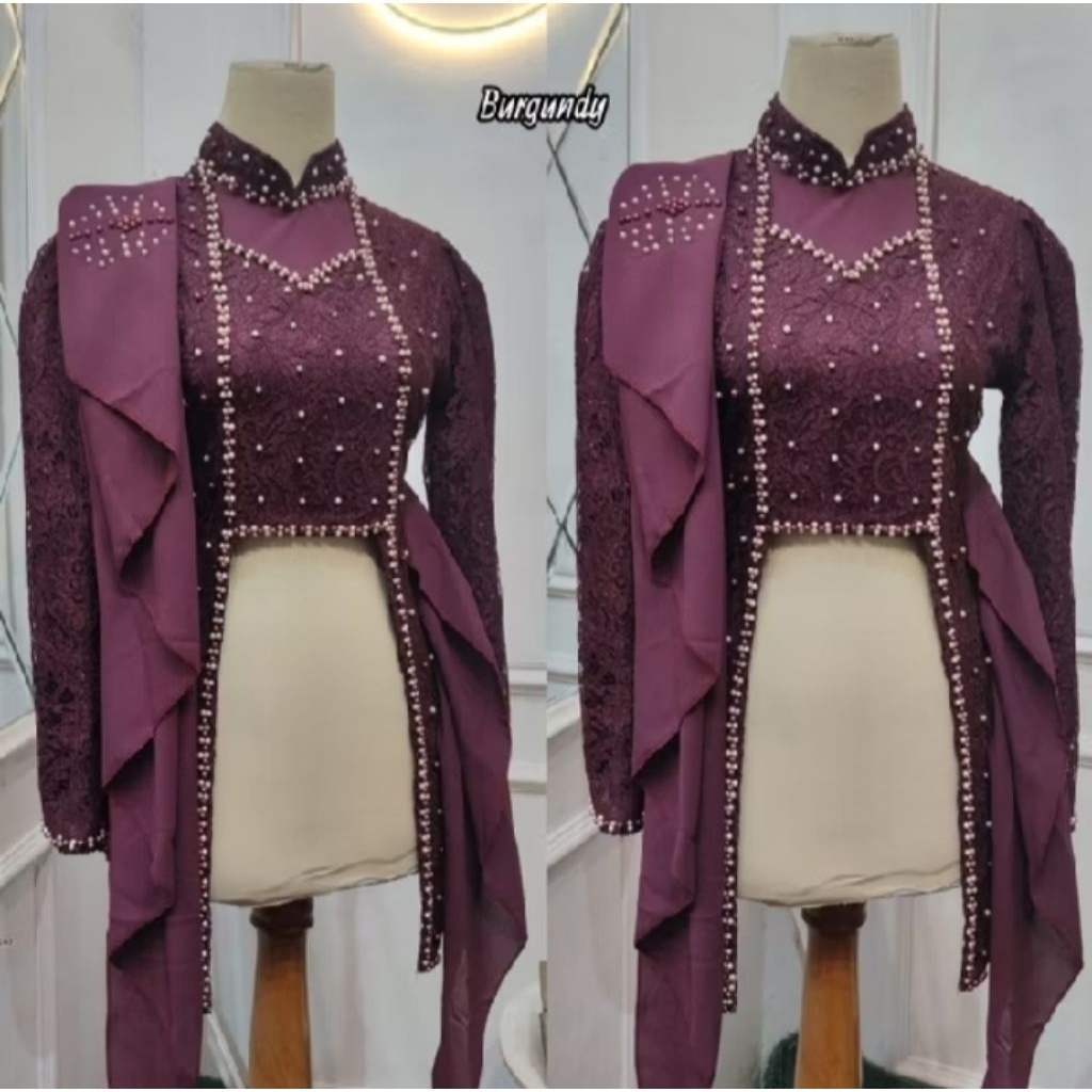 PL KEBAYA BURGUNDY+JILBAB