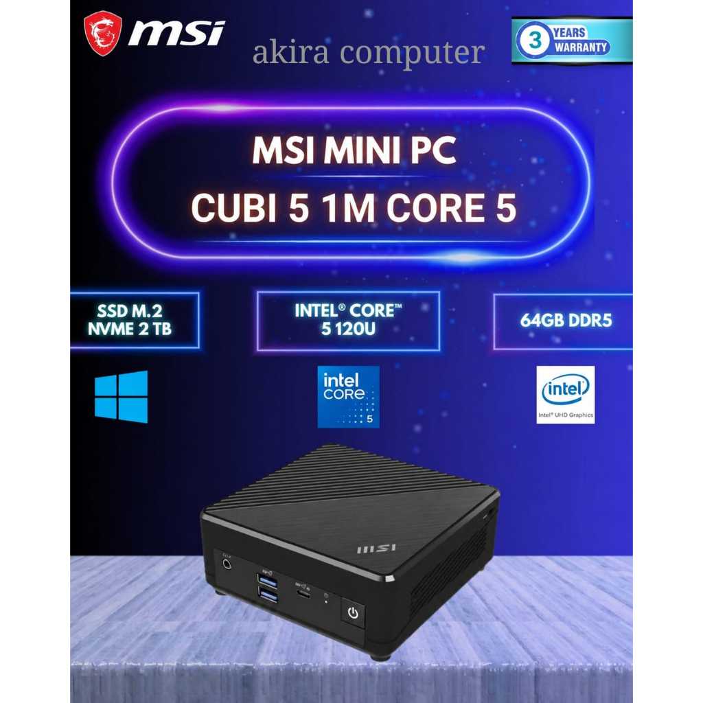 MINI PC MSI CUBI 5 1M CORE 5 120U FULLSET +RAM +SSD | MSI CUBI CORE 5 120U
