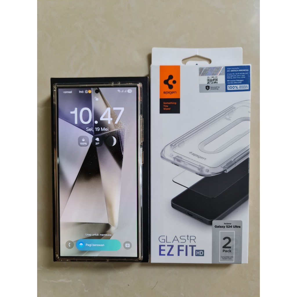 HP / Handphone / Ponsel Samsung Galaxy S24 Ultra 5G 256GB Titanium Grey Preloved / Second / Bekas