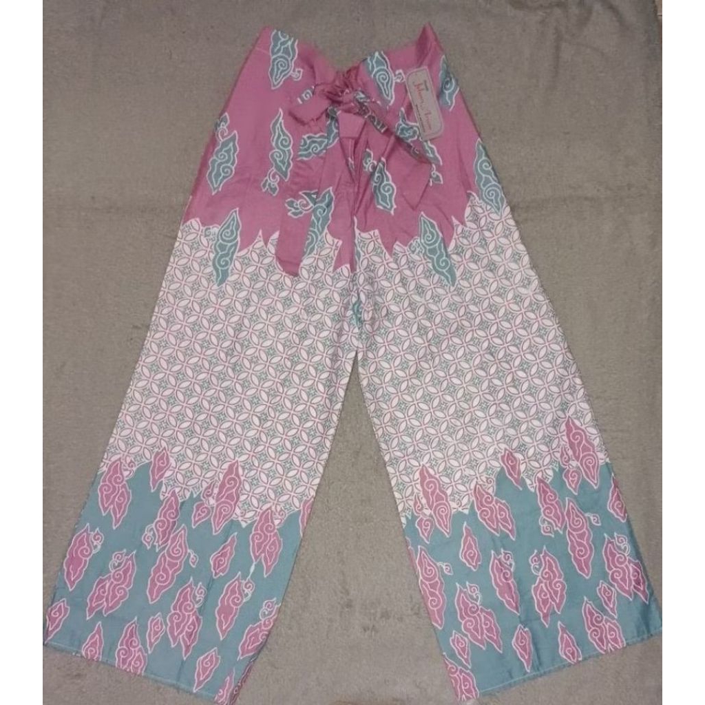 NEW JEHAN ARUM Celana Panjang Kulot Wanita Batik Pink Toska LP 90