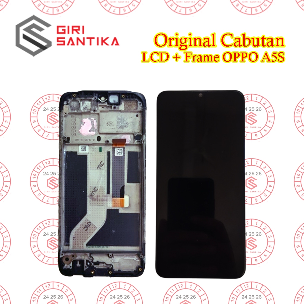 LCD TOUCHSCREEN + FRAME FULLSET OPPO A5S ORIGINAL CABUTAN