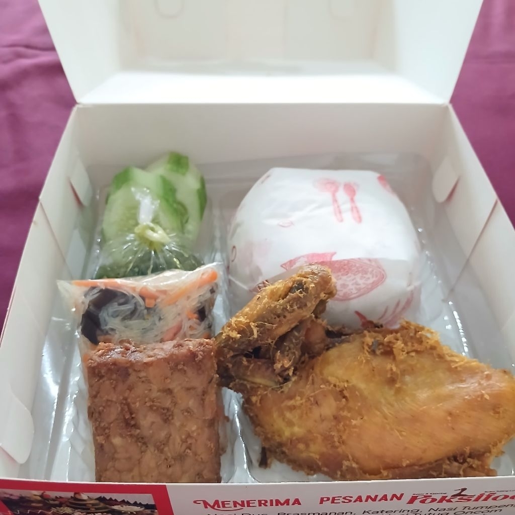 nasi box/nasi kotak/ayam tulang lunak