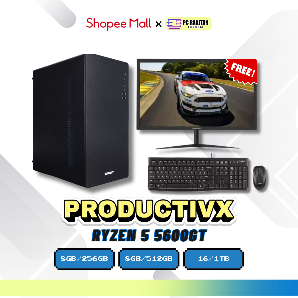 PC RAKITAN OFFICE GAMING ENTRY LEVEL RYZEN 5 5600GT /16GB 1TB