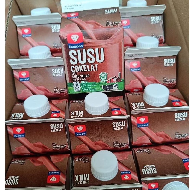 DIAMOND FRESH MILK COKLAT 300ml / SUSU SEGAR