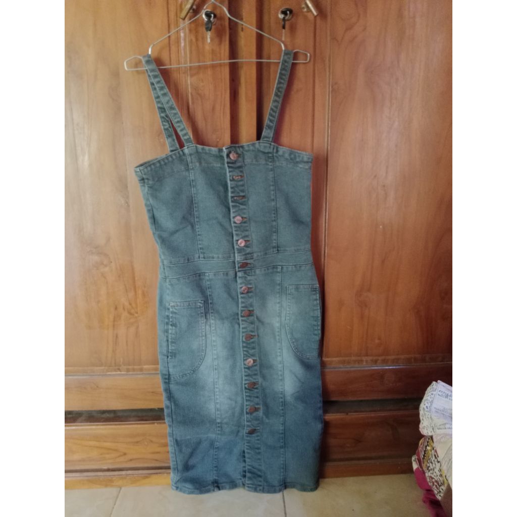 preloved overall rok jeans standard