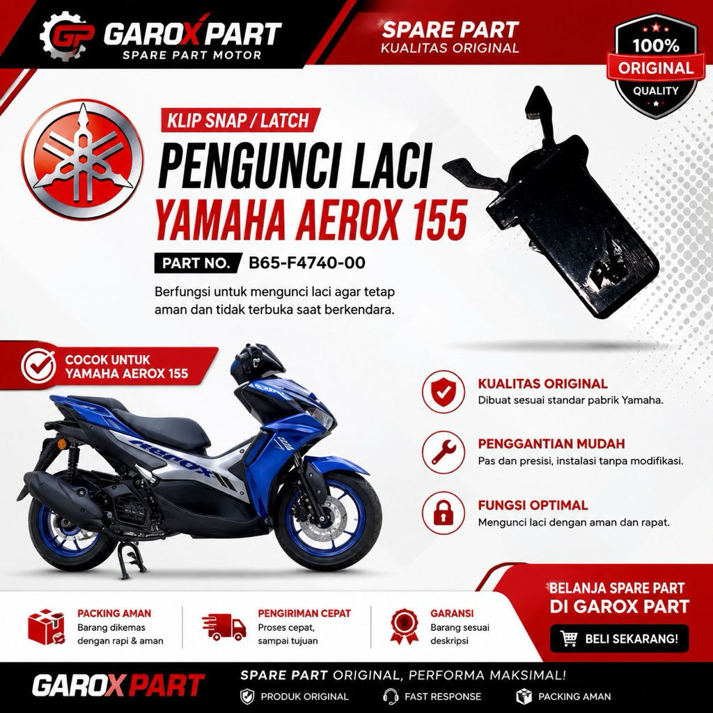 ￼Klip Latch Pengunci Laci Yamaha aerox 155 aerox Old aerox