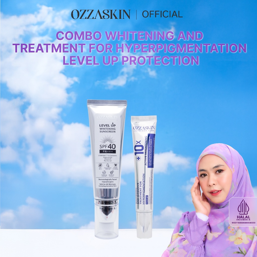 New Ozzaskin By Oki Setiana Dewi Ozzaskin Combo Whitening Treatment & Level Up Protection ( 1 Pcs Wh